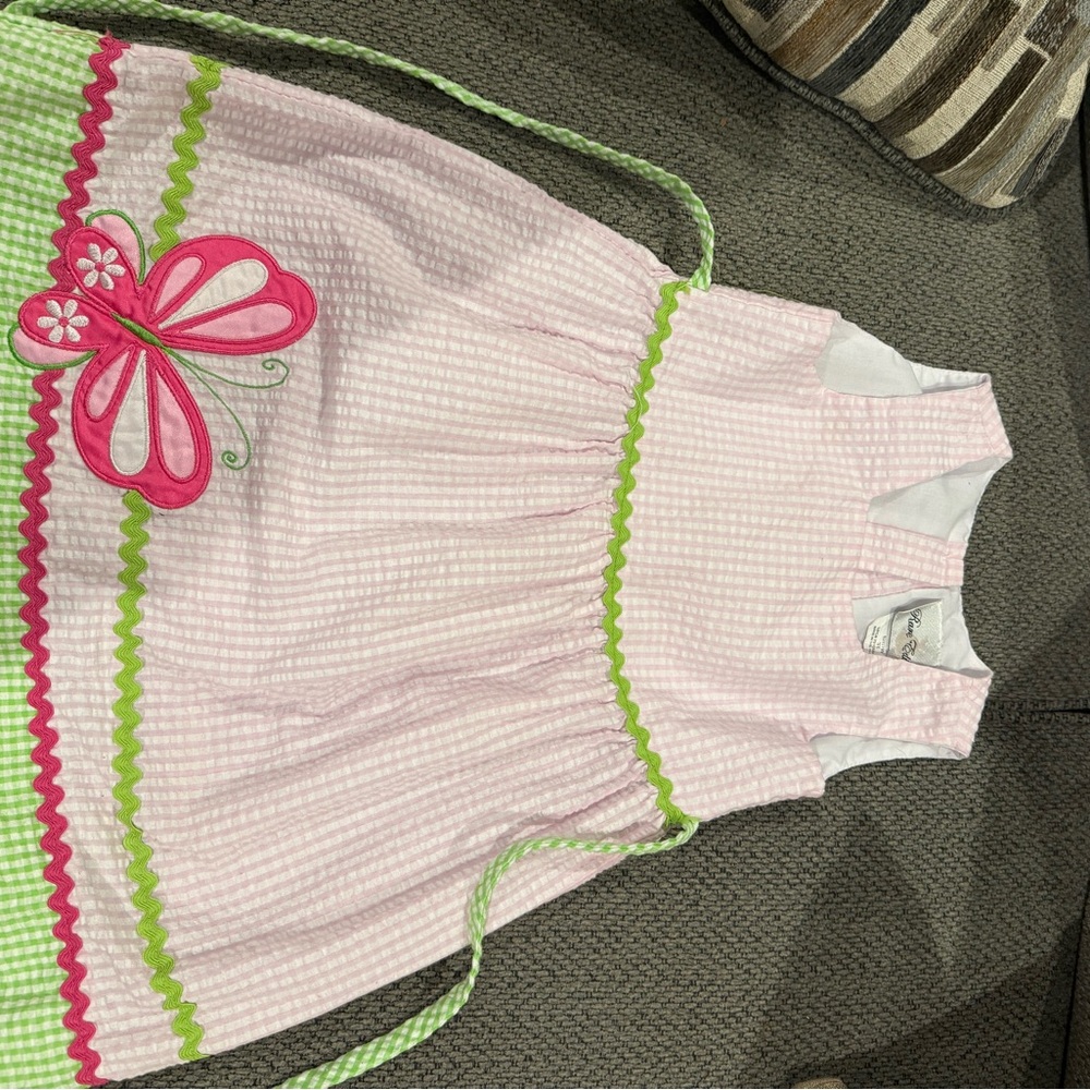 Rare Editions Pink and White Checkered Dress